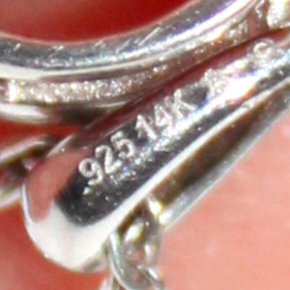 Sterling Silver 14kt Gold Amethyst Heart Necklace - Picture 6 of 7